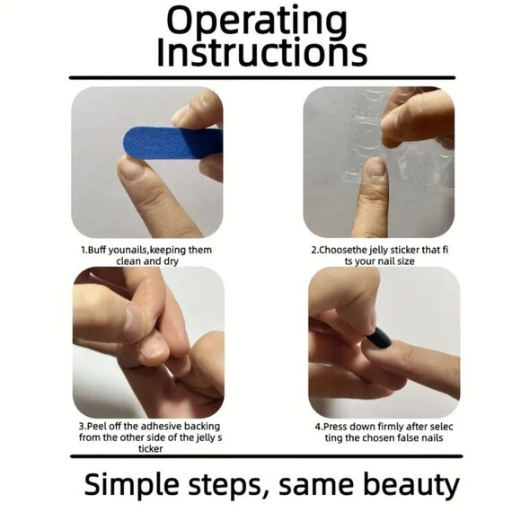 A set of 48 pcs hand and foot nail set, gentle and fashionable summer manicure - Picture 7 of 7